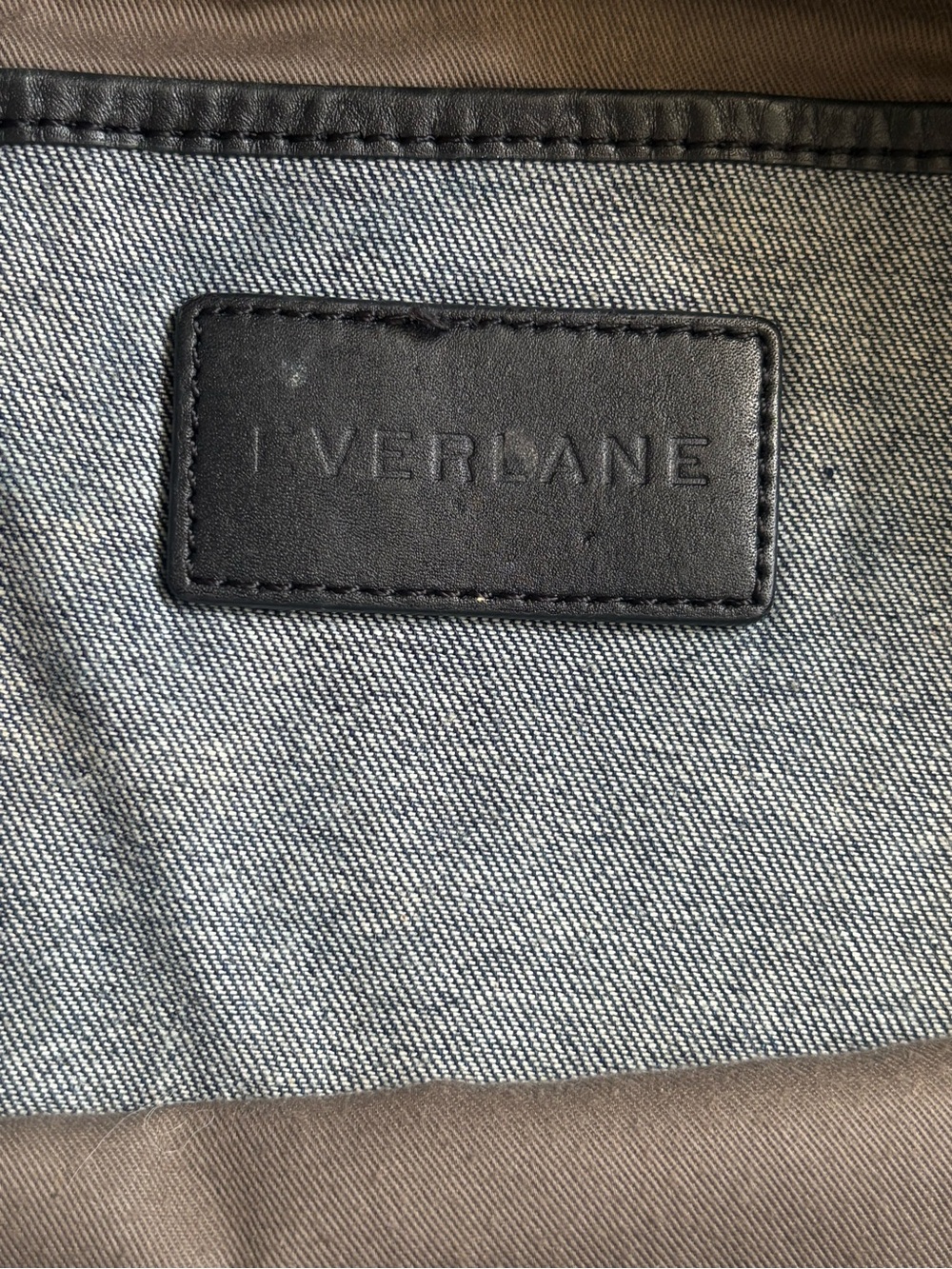 Everlane The Twill Zip Tote with Leather Straps - Picture 3 of 4